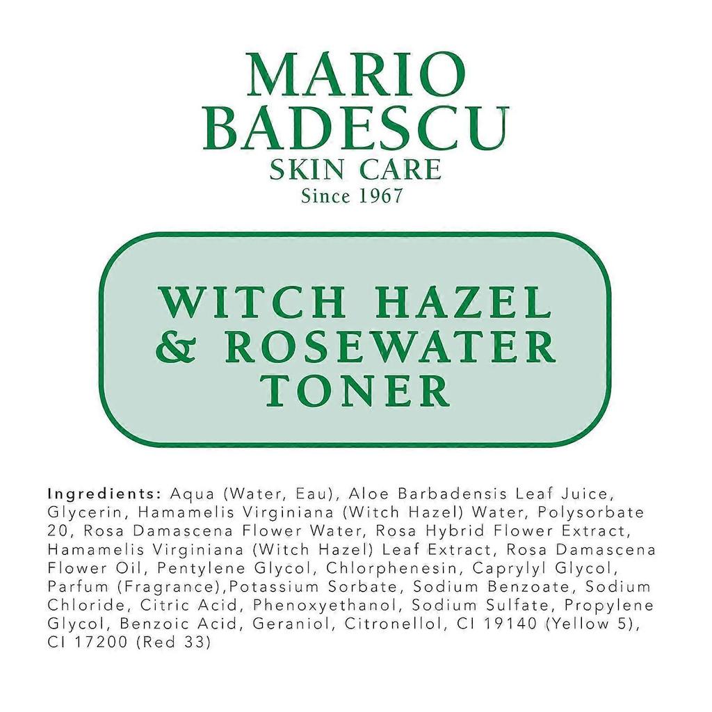 Mario Badescu Rose & Witch Hazel Toner, 8 Oz