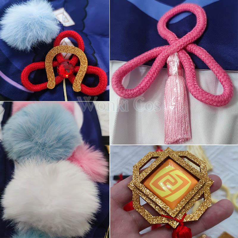 Genshin Impact Yunjin Cosplay Costume Genshin Yun Jin Cosplay Outfits Women Wig Long Hair For Pary Costumes