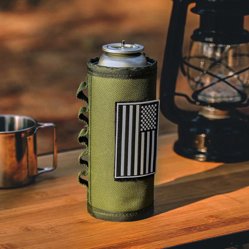 Camping Gas Can Protective Cover Tactical Fuel Cylinder Sleeve Outdoor Gas Tank Canister Storage Bag Case for Outdoor BBQ