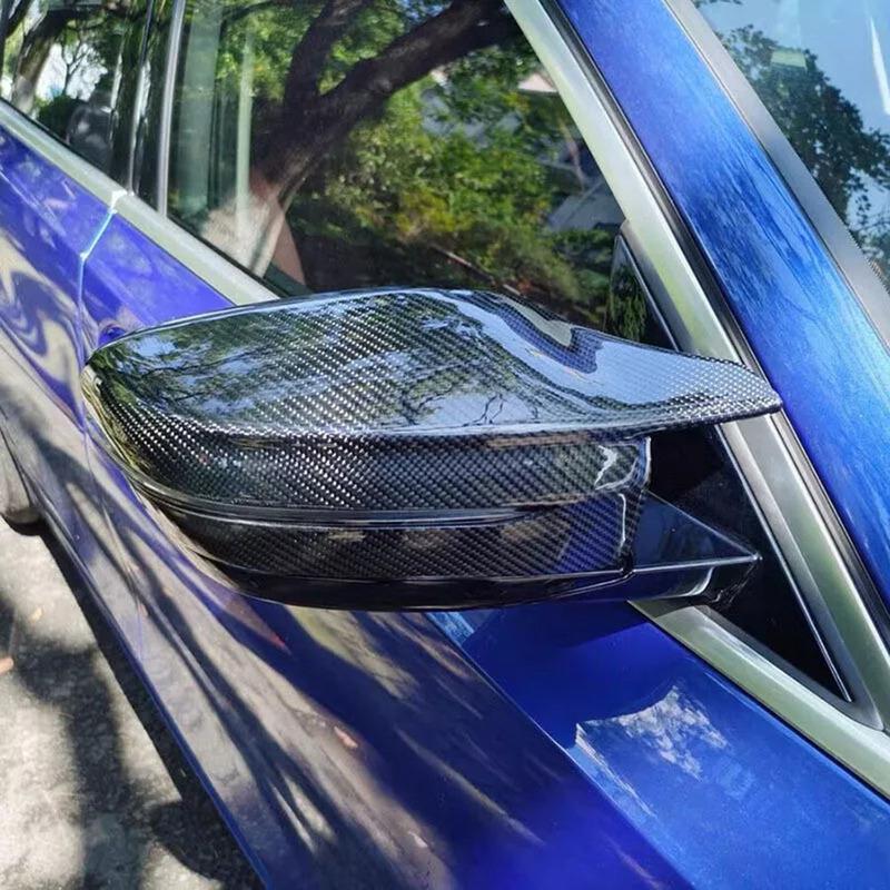 For BMW Carbon Fiber Style Side Mirror Covers for G20 For G22 For G23 For G26 G30 Models 2018 Replacement Set