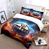 "Colorful Oilers Team Logo Design" Print Bedding Set Duvet Cover Pillowcases (1* Duvet Cover 2* Pillowcases Do Not Include Comforter)