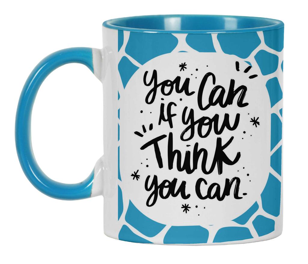 Inkdotpot Вы можете, если думаете, что можете Керамическая кружка для кофе на 11 унций Вдохновляющие цитаты Сотрудник Начальник Коллеги День рождения