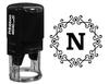 Printtoo Self Inking Octagon Celtic Swirl Frame Alphabet N Monogram Initial Office Стационарный R-40 Rubber