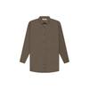 Essentials FW22 Оксфордская рубашка с длинным рукавом Женские топы Wood-Brown FOG-FW22-611