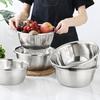 2 Pcs Colanders Food Grade Stainless Steel Smooth Polished Anti-rust Hollow Drainage Mixing Bowl Strainer Kitchen Food Washing Vegetables Fruit