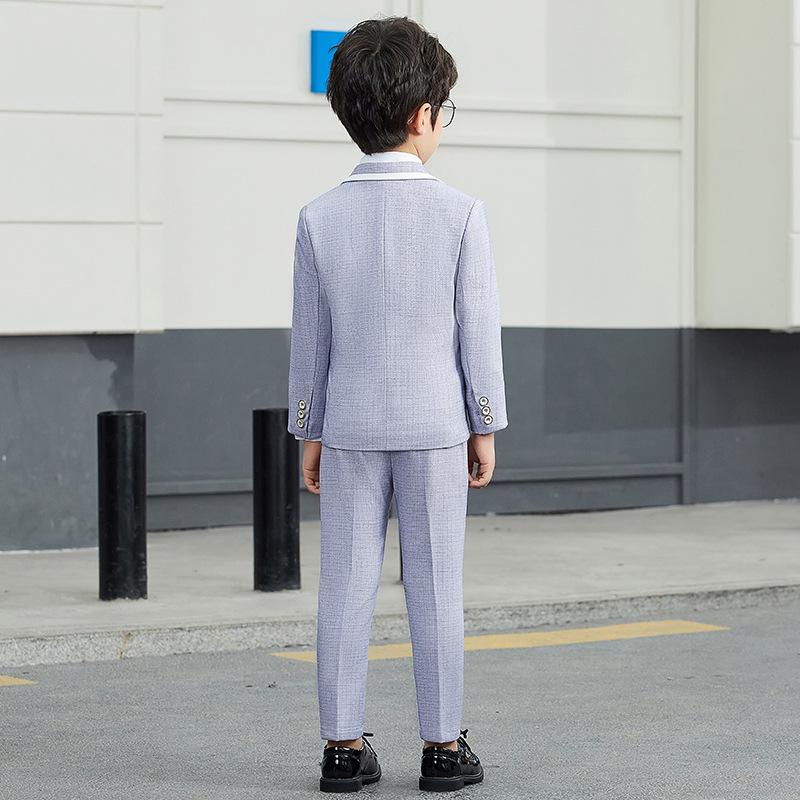 Осенне-зимний костюм-тройка для мальчиков: Красивый блейзер светлого цвета для первого дня рождения малыша/мальчика-цветочника/выступления