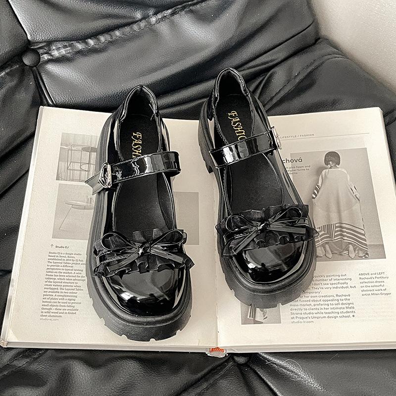 Японские милые туфли-лодочки на платформе с кружевом, женские, лето 2025, новая коллекция, универсальные туфли Мэри Джейн