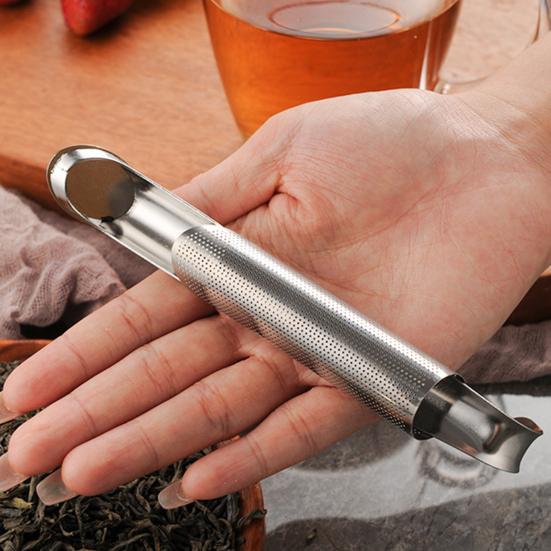 1/2 шт. Диффузор для чая из нержавеющей стали с мелкой сеткой, ситечко с ручкой-крючком для подвешивания, креативный трубчатый заварник для чая из рассыпного листа