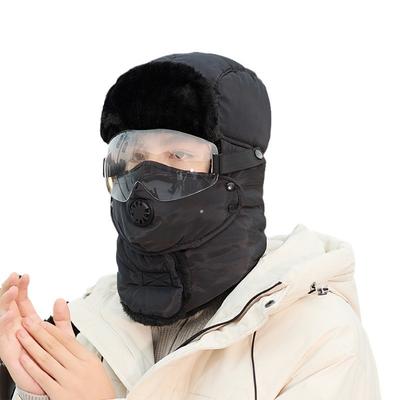 Балаклава Шапка и манишка для мужчин, и для зимнего активного отдыха, на флисовой подкладке и утолщенные для холода.