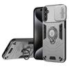 KEYSION Противоударный защитный чехол для Samsung S25 Ultra 5G Slide Camera Защитное кольцо-подставка для телефона Чехол для Galaxy S25+ S25 Ultra