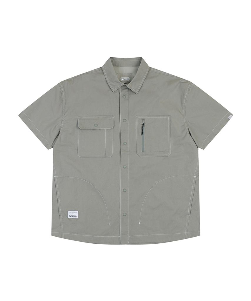 OUTDOOR PRODUCTS Stitched Short Sleeve Shirt (Khaki)