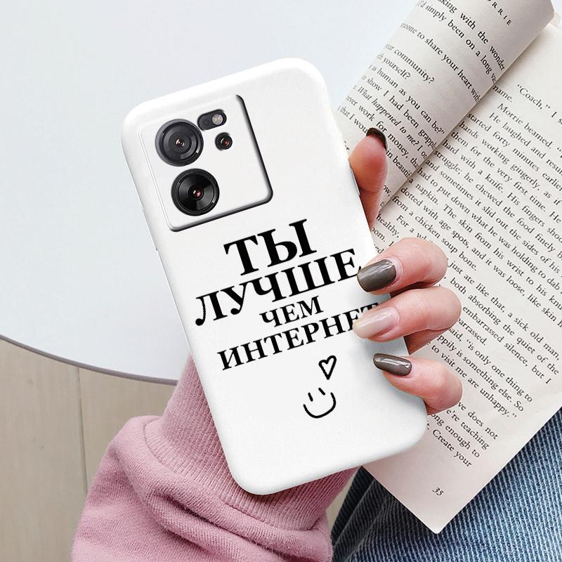 Чехол для Xiaomi 13T Pro, мягкий силикон TPU, чехол с цветочным узором, мультяшный рисунок, чехол для телефона, задняя защитная крышка для Xiaomi 13T