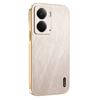 For Realme P3 5G Case Electroplating Silk Texture PU+TPU Phone Back Cover