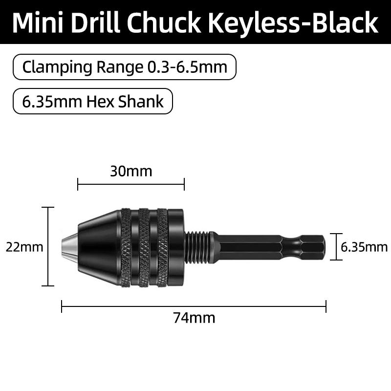 1PC Универсальный бесключевой мини-светильник 1/4 Hex 0,3-8 ММ Инструмент