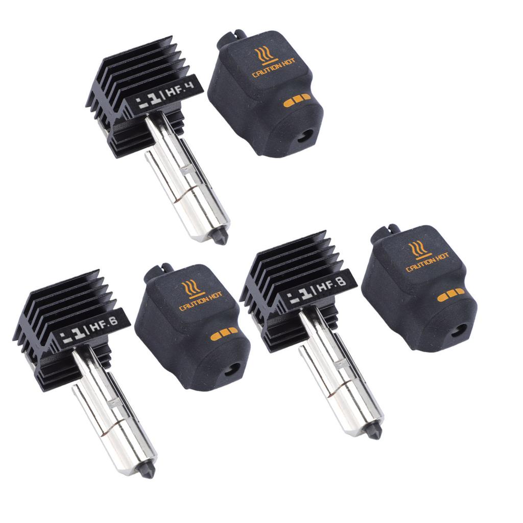 Запасной комплект хотенда для Bambu Lab H2D H2S H2C P2S 0.4 0.6 0.8MM Закаленная стальная насадка с силиконовым чехлом