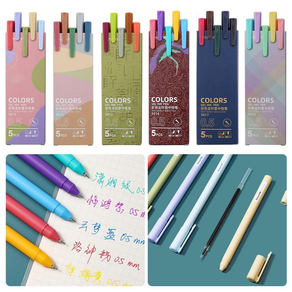 Scrapbooking Supplies Student Stationary Macaron Color Pens Writing Tools Morandi Gel Pen Pens Set
