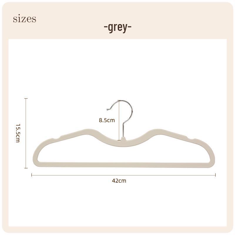 Short-neck Non-slip Clothes Hanger: Skin-feel Film, No Marks, Prevents Shoulder Bumps, Ideal for Home Storage and Organization.
