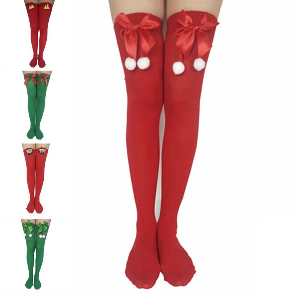 Bow Party Accessories Long tube Stockings Knee socks Christmas
