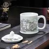 Кружка для чая Чэн Дэ Сюань Jingdezhen с рисунком «Чернильный снежный пейзаж» и металлическим ситечком