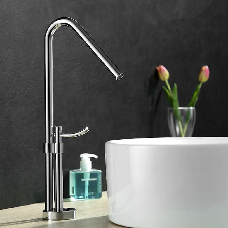 Basin Faucet Brass Bathroom Faucet Mixer Tap Chrome Wash Basin Faucet Single Handle Hot and Cold Lavotory Faucet LT-801A