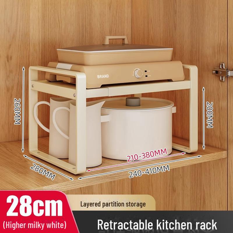 Выдвижная кухонная многоуровневая стойка для хранения для столешницы и микроволновой печи