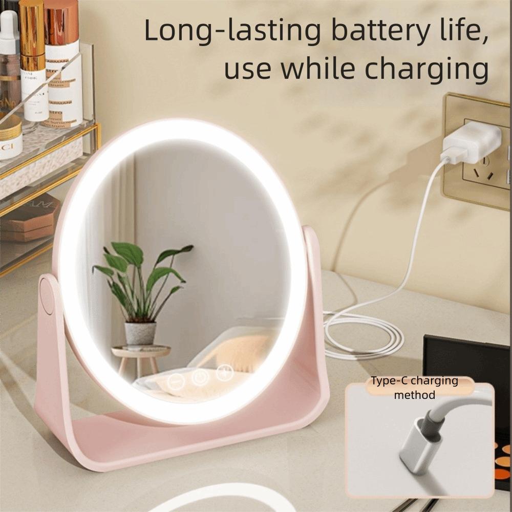 3 Color LED Makeup Mirror Eversible Cosmetic Mirrors Home