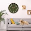 Wall Clock Quartz Movement Clear Display Large 3D Numbers Silent Operation Battery-Powered Non-Ticking Clock