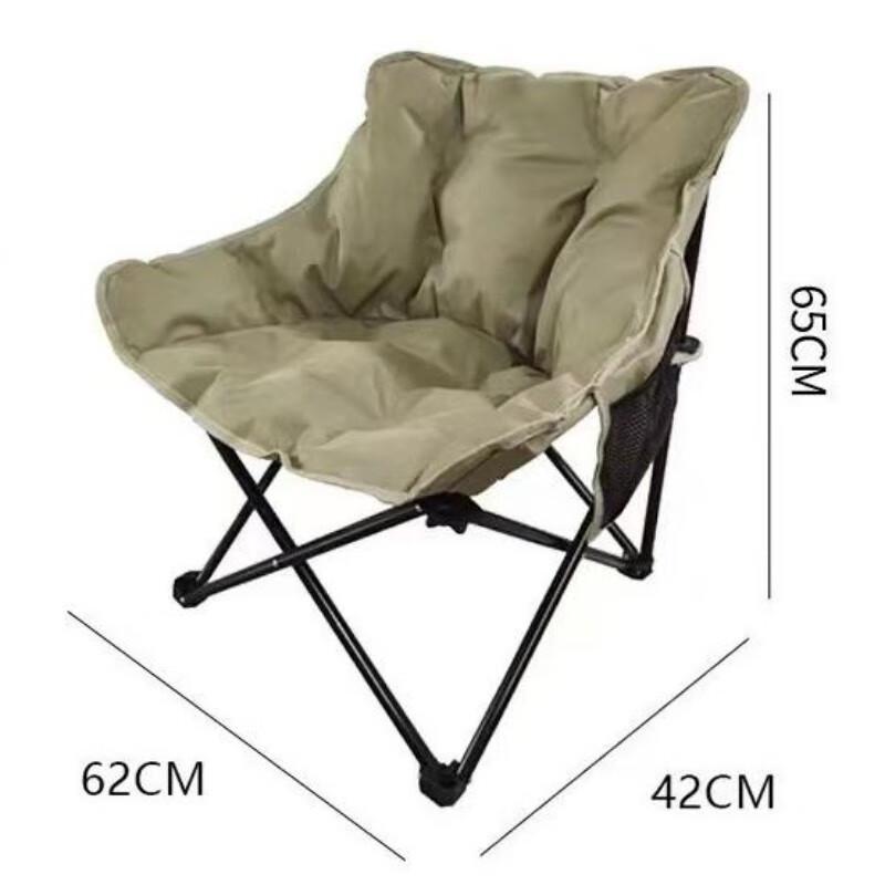 Padded High-Back Portable Moon Camping Chair