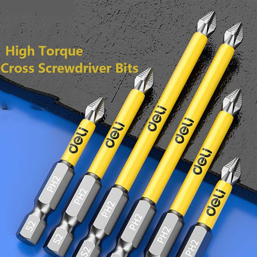 10/6pcs High Hardness Cross Screwdriver Bit Non-slip PH2 Screwdriver Set Impact Drill Bit