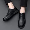 Genuine Leather Shoes Men Cow Leather Mens Casual Shoes Black Brown Plus Size Wedding Party Dress Shoes