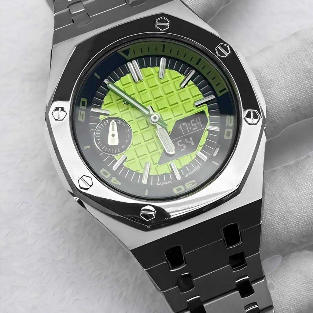 Мод-комплект GA2100 Корпус из нержавеющей стали Ремешок для часов Для Casio G-SHOCK Farm Oak GA-2100 GA-2110 GA-B2100 Металлическая рамка для часов Ремешок для часов