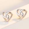 Heart-Shaped Hollow Korean Earrings: Simple, Cold Style for Women