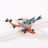 High-End Enamel Magpie Brooch: Elegant Chinese Style Bird Pin Accessory