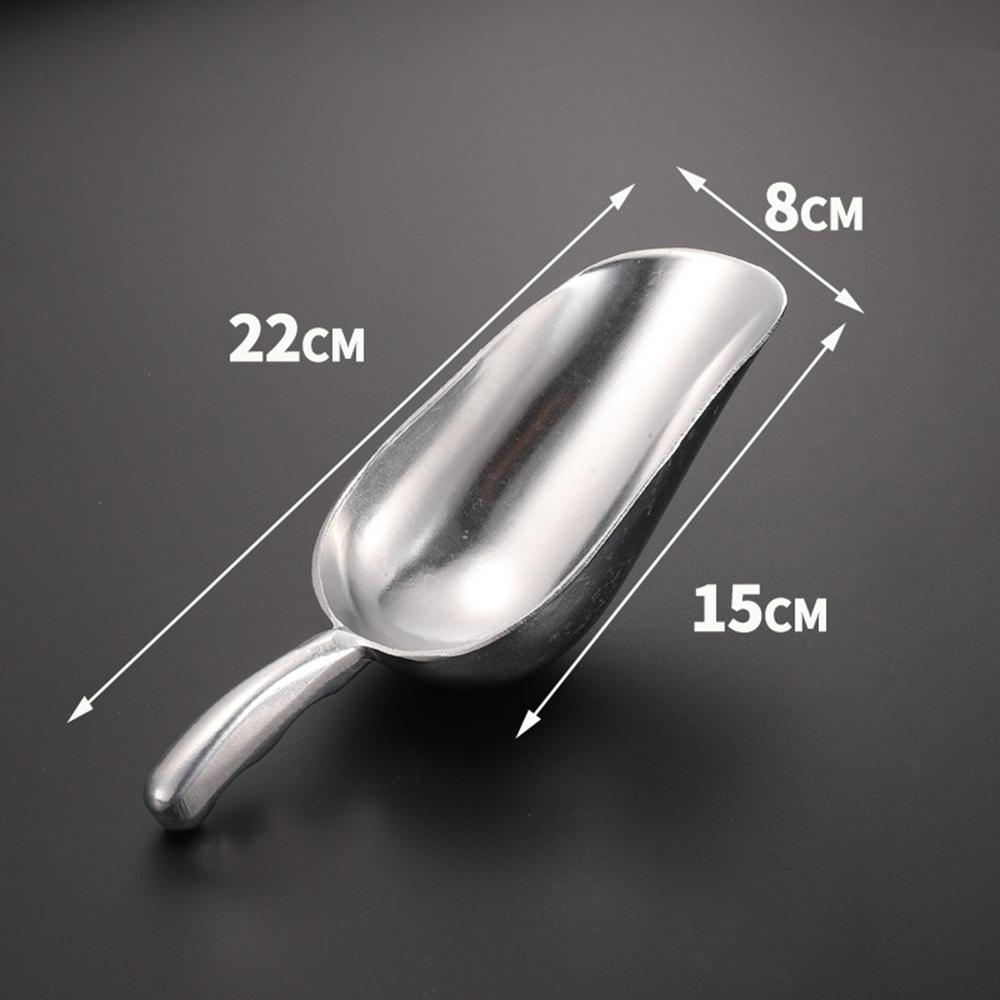 Stainless Steel Metal Food Scoops Multi-Purpose Ice Cubes Shovel Popcorn Sugars Grain Cereal Scoops For Kitchen Bar Party