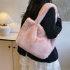 Plush Shoulder Bag Cute Hand Bag Versatile Tote Bag  Female