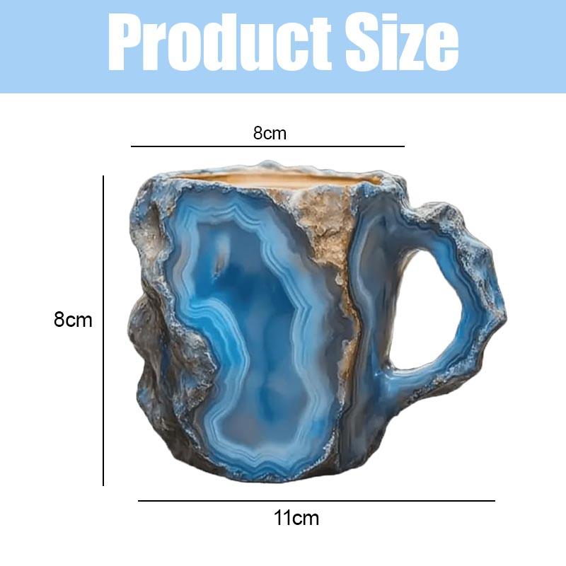 Роскошная кофейная кружка из минерального хрусталя, 8-цветная кружка из натурального оникса, новинка — кофейные чашки и кружки из минерального хрусталя, разноцветная кофейная кружка из агата