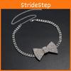 Diamond Wave Water Chain Necklace Butterfly Pendant For Female Fashion Statement