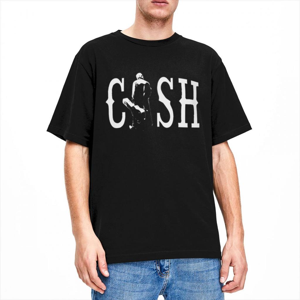 Винтажная футболка Johnny Cash Walking Outside Musician для мужчин и женщин, хлопковая футболка, идея для подарка, топы