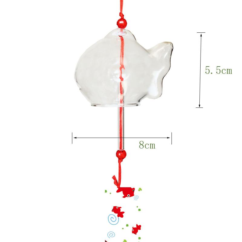 Wind Chime Chimes Japanese Glass Goldfish Garden Hanging Outdoor Decor Pendant Furin Decorative Fish Ornament