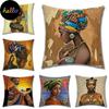 Абстрактная живопись Африка Cus на обложке Африканская женщина Домашний декор Наволочка Галерея экзотических этнических льняных изделий Cus на обложке