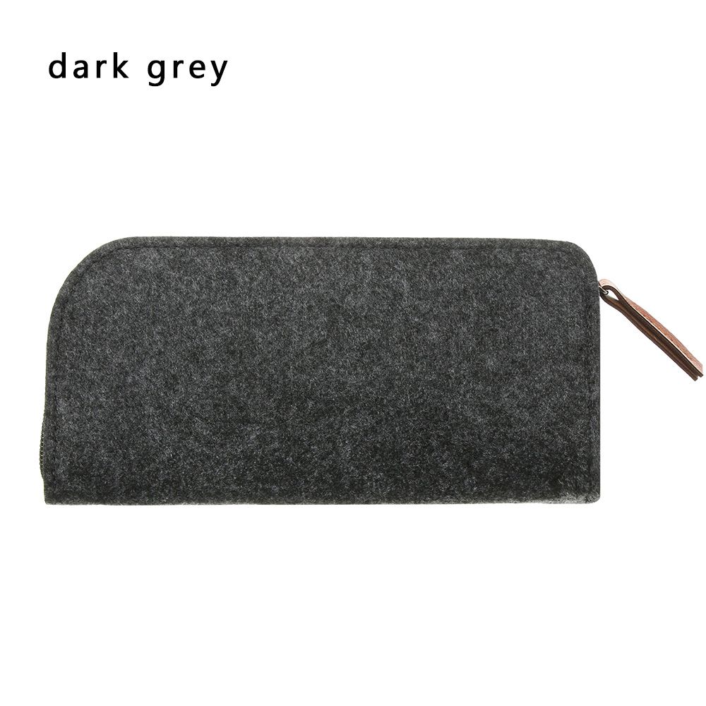 Wool Felt Cloth Zipper Eyeglasses Pouch Portatives Protector Sunglasses Case Box Glasses Case Bag