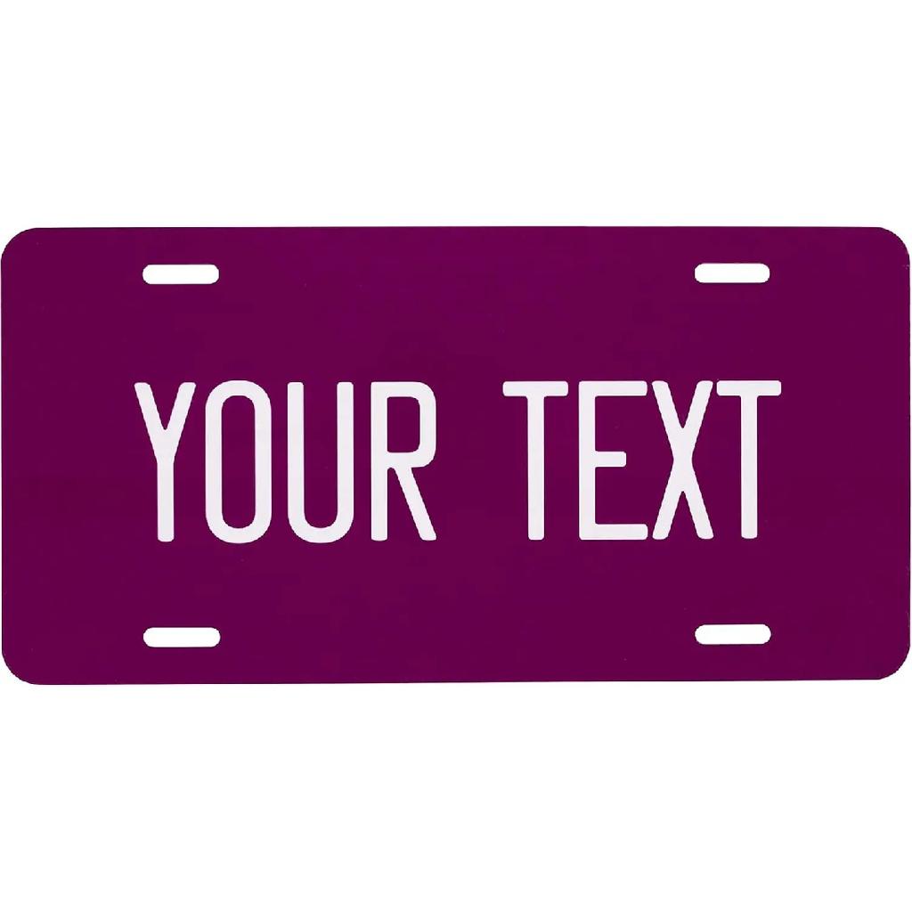 Custom License Plate for Front of Car Personalized Aluminum Car Tags 6 X 12 Inch Universal Fit Car Plate Metal Sign Wall Decor