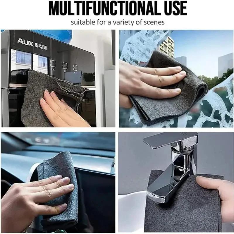 3 шт. Новая утолщенная волшебная чистящая салфетка из микрофибры, салфетка для чистки стекла, многоразовая, моющаяся, безворсовая чистящая тряпка для кухни