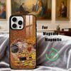 Чехол для телефона с картиной Густава Климта «Поцелуй» Для iPhone 17, 16, 15, 14, 13, 12, 11 Plus, Pro Max Магнитный Для беспроводной зарядки Magsafe