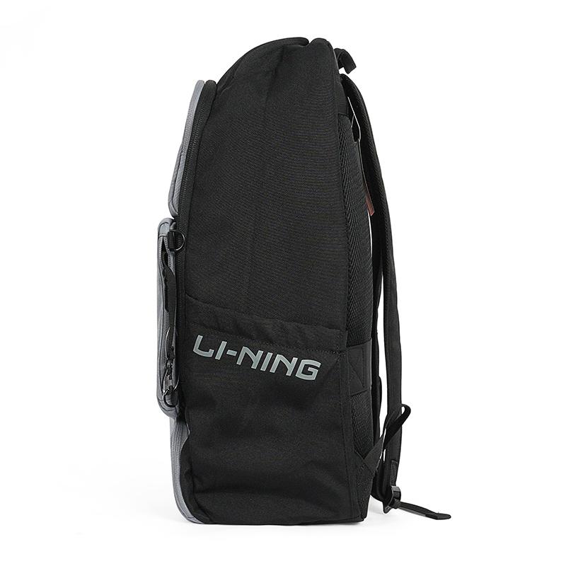 Li Ning Полиэстер Рюкзак Обычный Унисекс Черный и Теневой Серый ABSV255-1