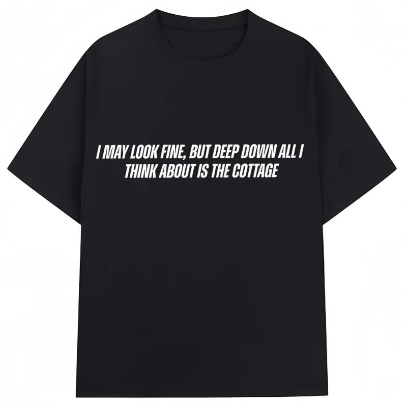 Heated Rivalry T Shirt I May Look Fine But Deep Down All I Thank about Is The Cottage Tshirt Unisex Women Pure Cotton Tee Shirts