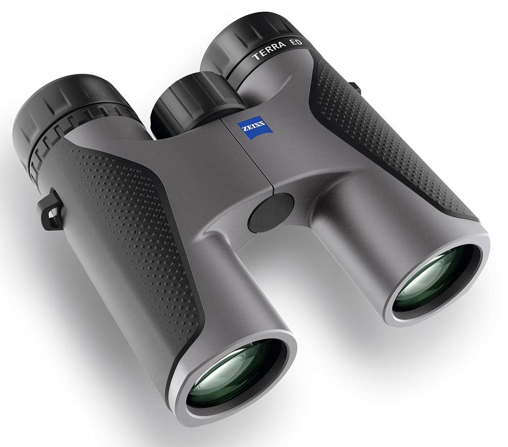Бинокль ZEISS Terra ED 8x32 с крышеобразной призмой 8x 32 калибра, линза ED, прочная, легкая, полностью водонепроницаемая, серая 653481 и