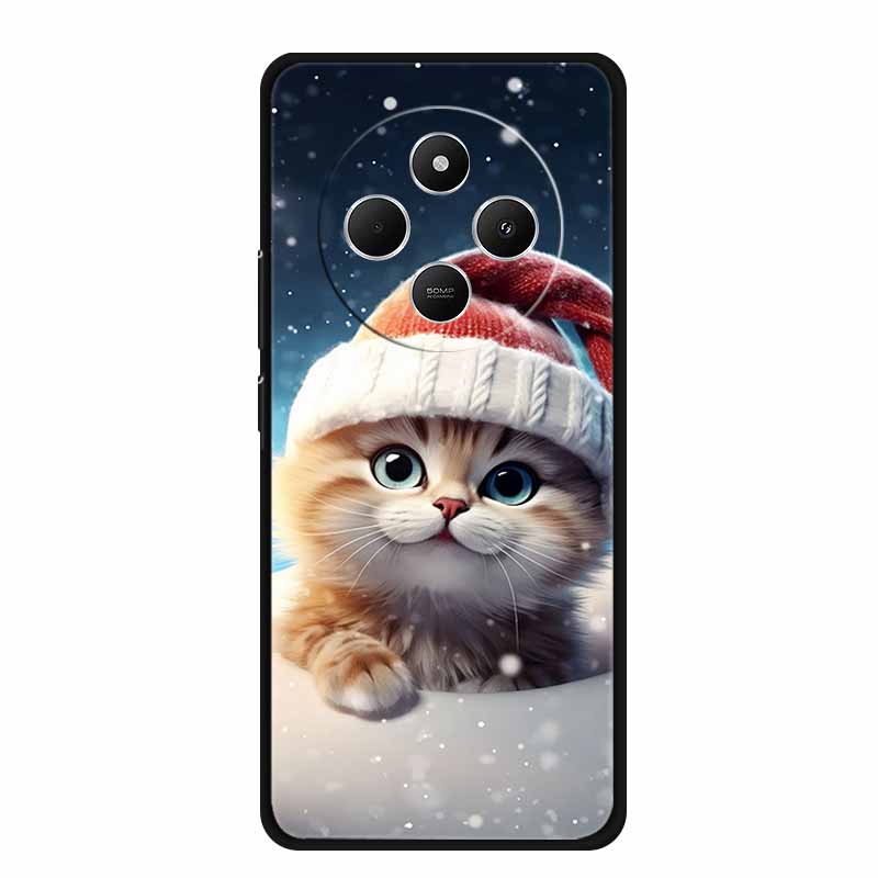 Чехол для Xiaomi Poco C75 POCOC75 Черный Силиконовый Мягкий Задний Чехол-Крышка Для Poco C75 Чехол для Телефона C 75 6.88" Ударопрочный Coque Funda