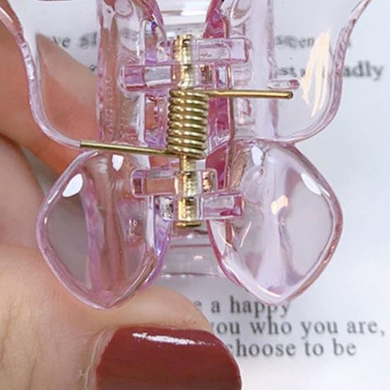 Женская шпилька-бабочка, коготь для волос, прозрачная 3D противоскользящая легкая декоративная челка, зажим для волос, инструмент для укладки волос, женские аксессуары для волос, детские головные уборы