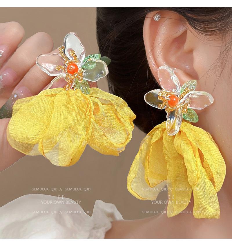 Роскошные европейские и американские серьги-пусеты с бриллиантовой кисточкой для вечеров и вечеринок